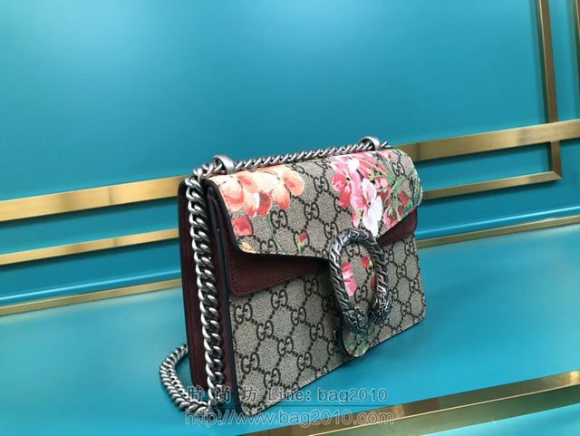 Gucci古馳包包 G家新款女包 款號:421970 古奇鏈條單肩斜挎包 Gucci小號酒神包  gdj1347